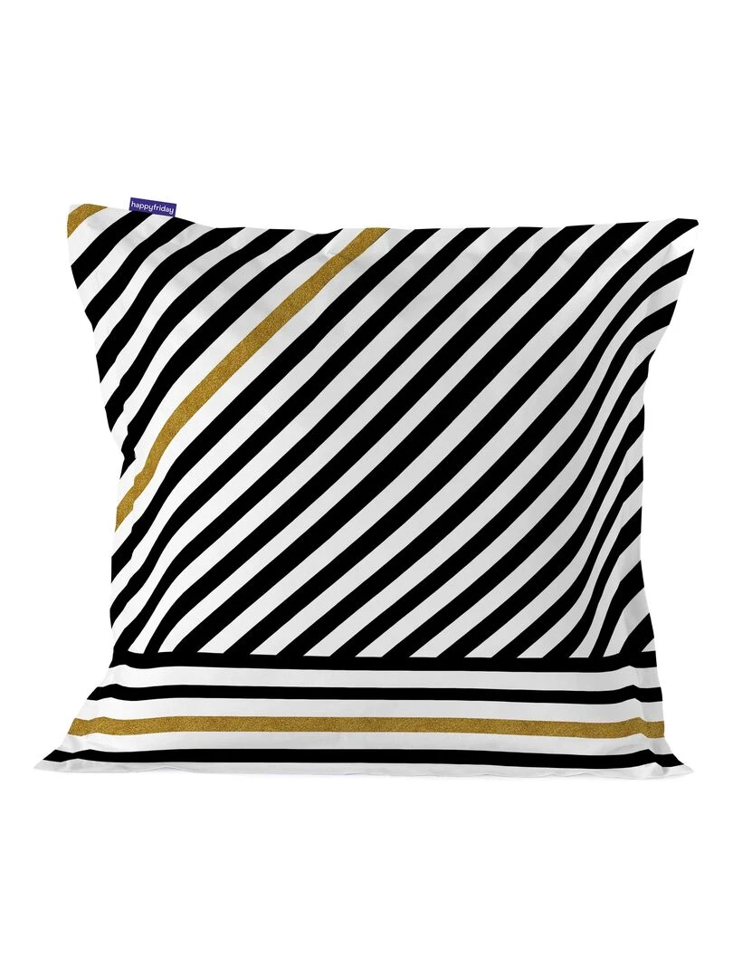 Housse de coussin Golden dots "Happyfriday" Blanc