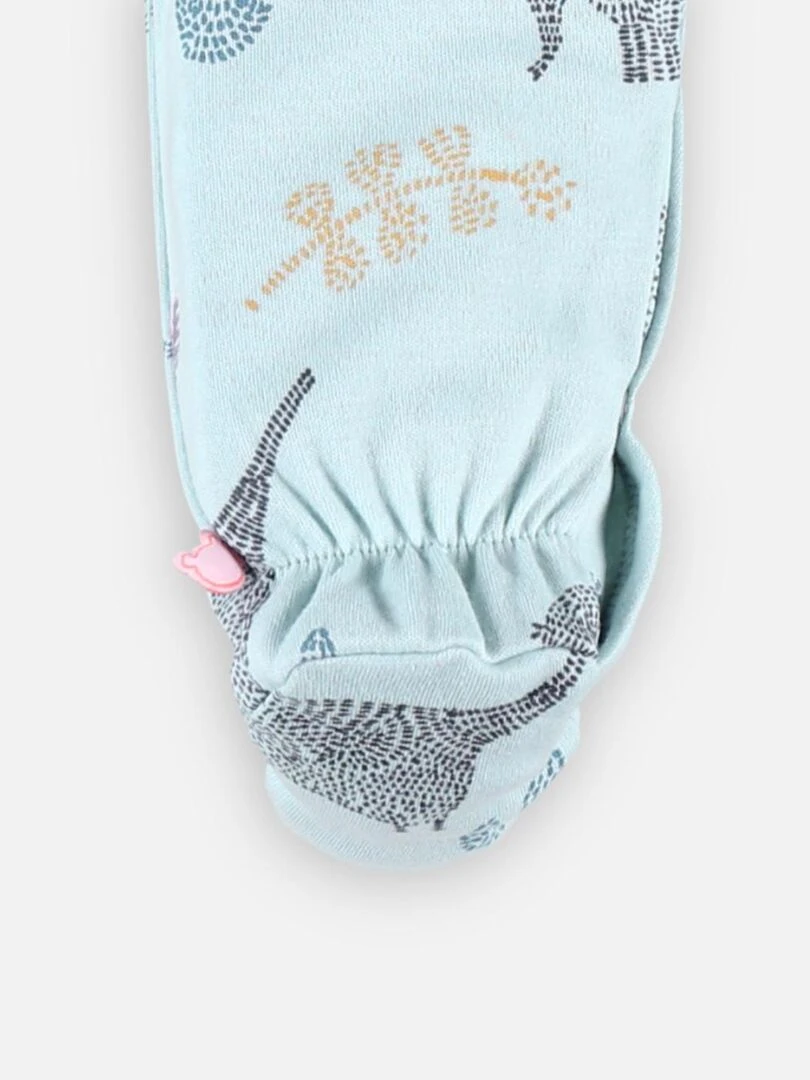Pyjama 1 pièce imprimés éléphants en jersey    Noukie's   Vert