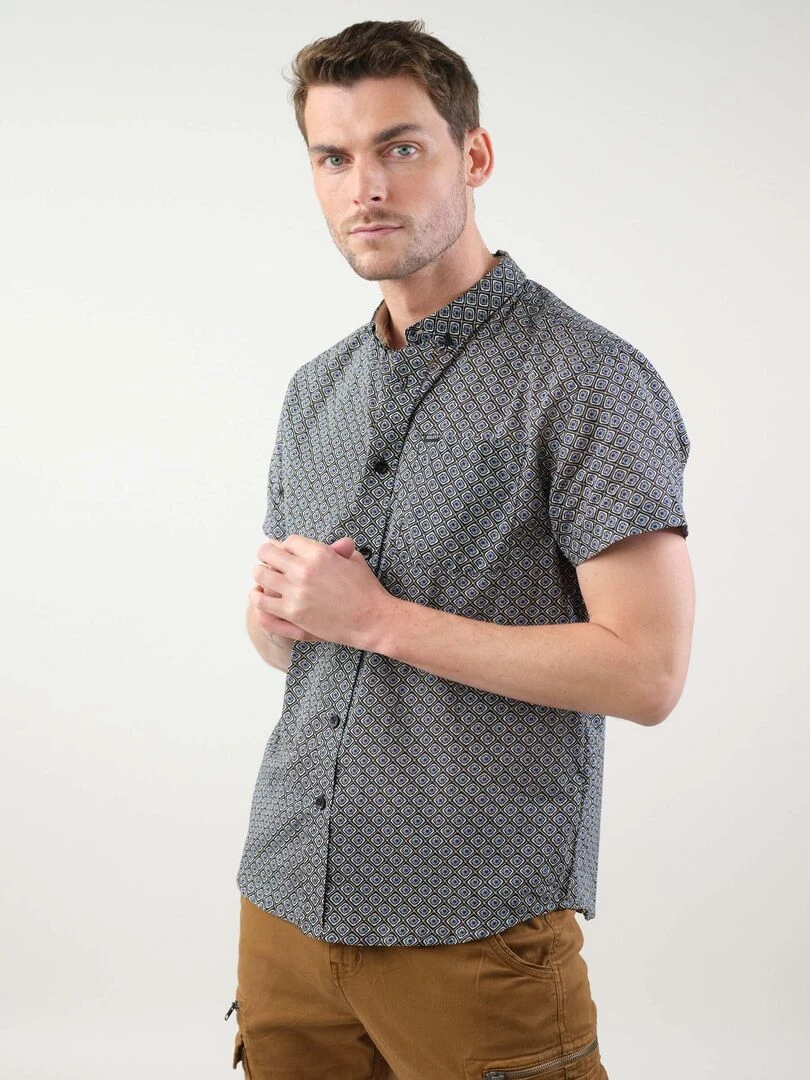 Chemise en coton pour homme 'Deeluxe'   Noir