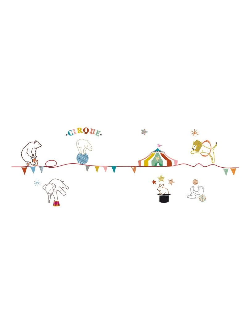 Frise adhésive Cirque (5 m) Multicolore