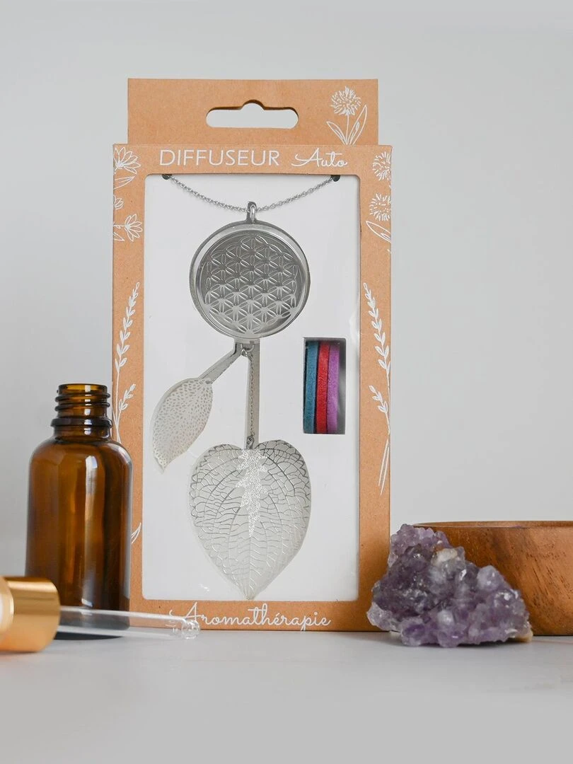Bijou de Rétroviseur Aromathérapie Voiture : Élégance et Voyage Sensoriel Gris