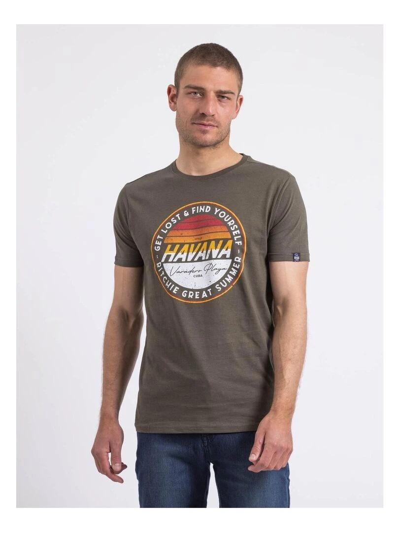 T shirt col rond NOLPIX Kaki