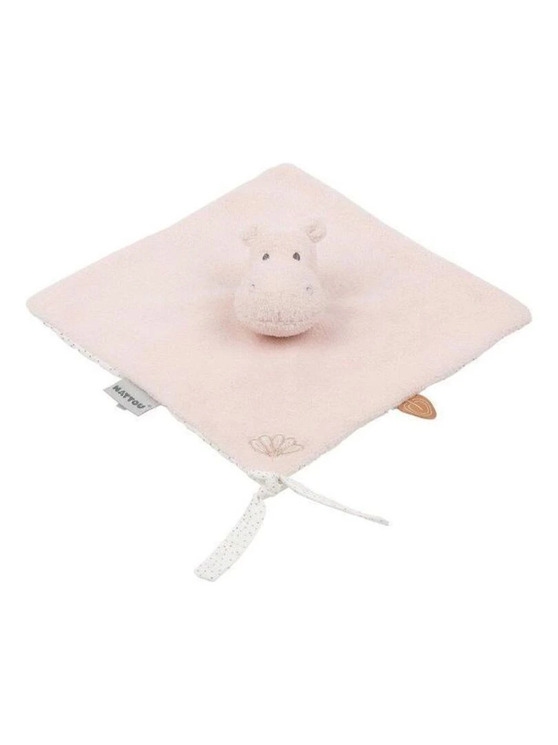 Doudou Nattou l'Hippo Rose Plat Susie et Bonnie Rose