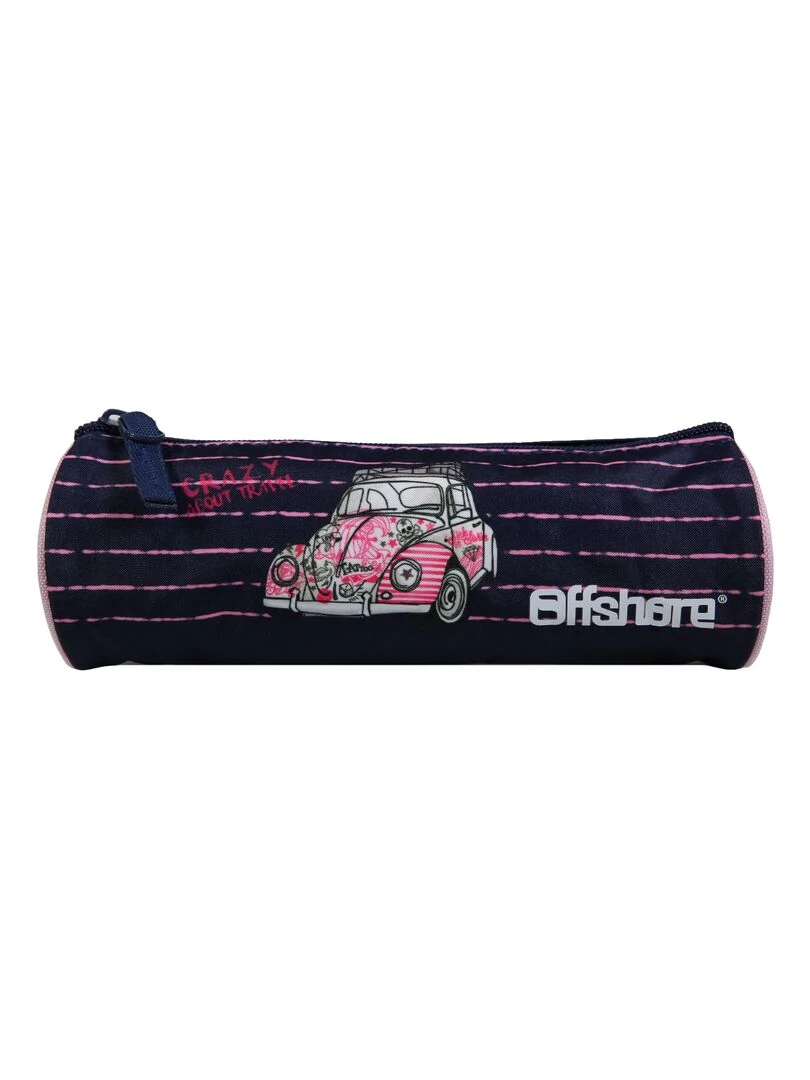 BAGTROTTER Trousse scolaire ronde Offshore Bleu Voiture Bleu