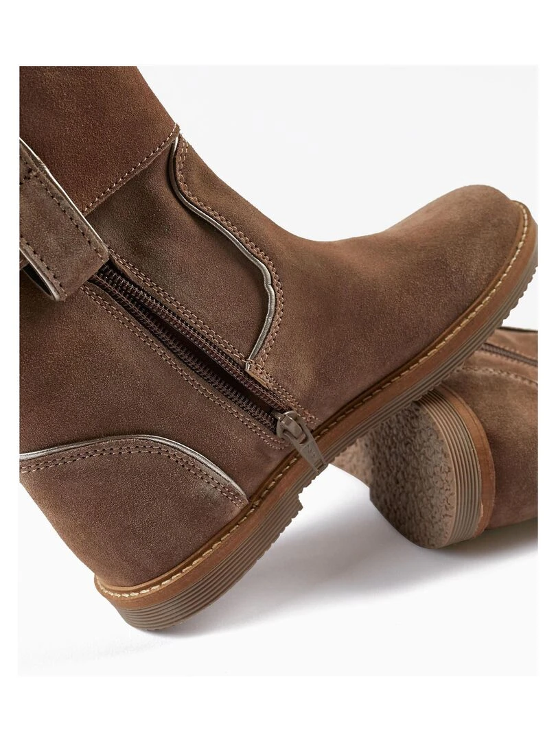 Bottes en daim pour Fille   ACE CLUBS   Beige foncé