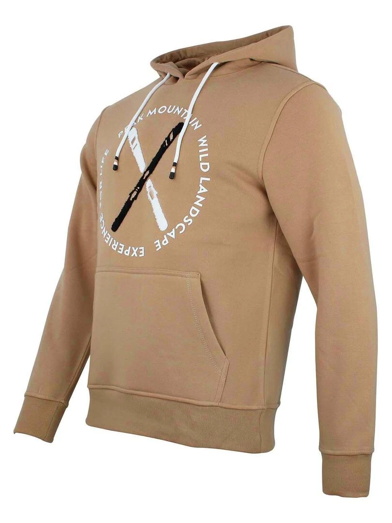 Sweat à capuche homme CONOR   PEAK MOUNTAIN   Marron caramel