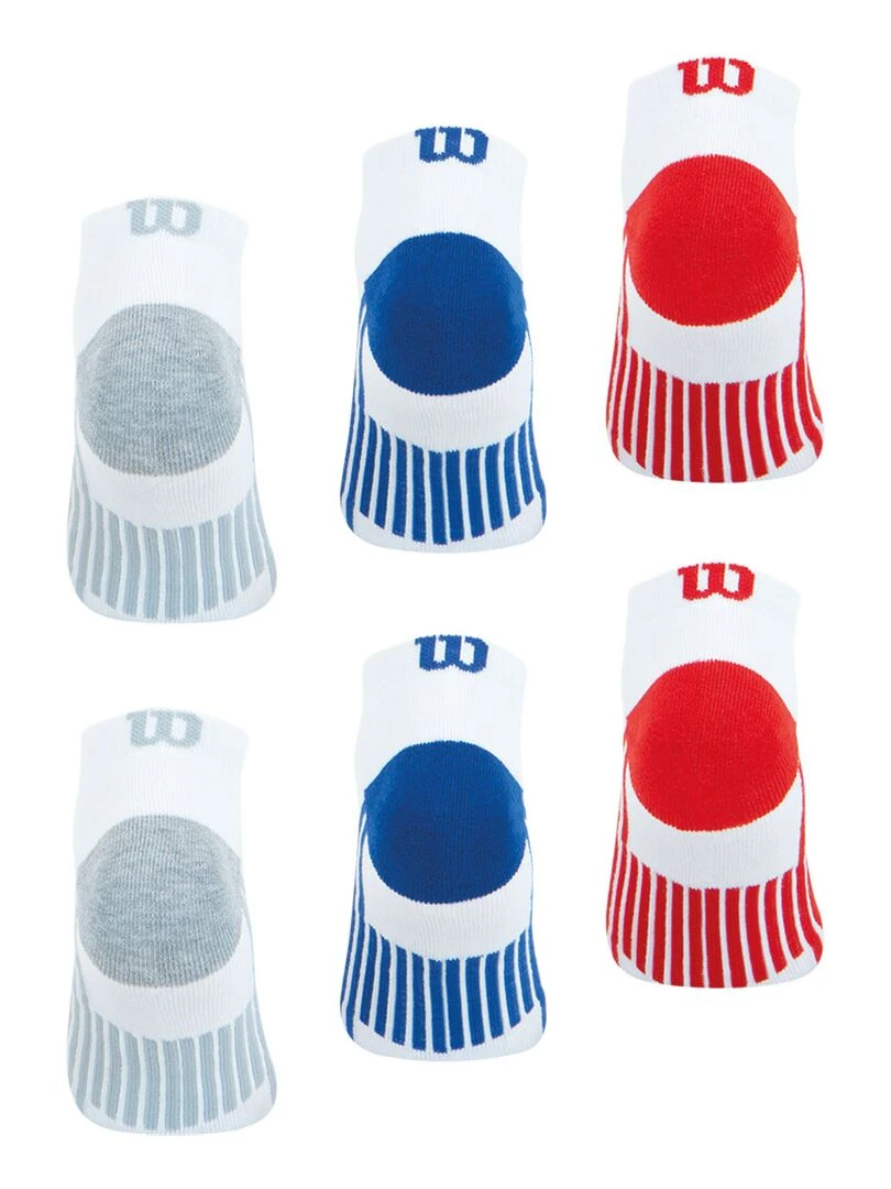Lot de 6 paires de mi chaussettes Homme Wilson   Blanc