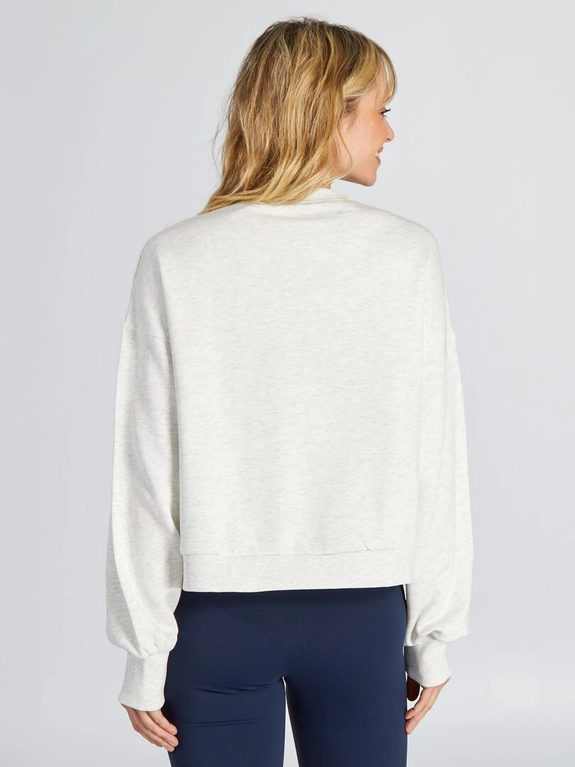 Sweat en molleton   Blanc