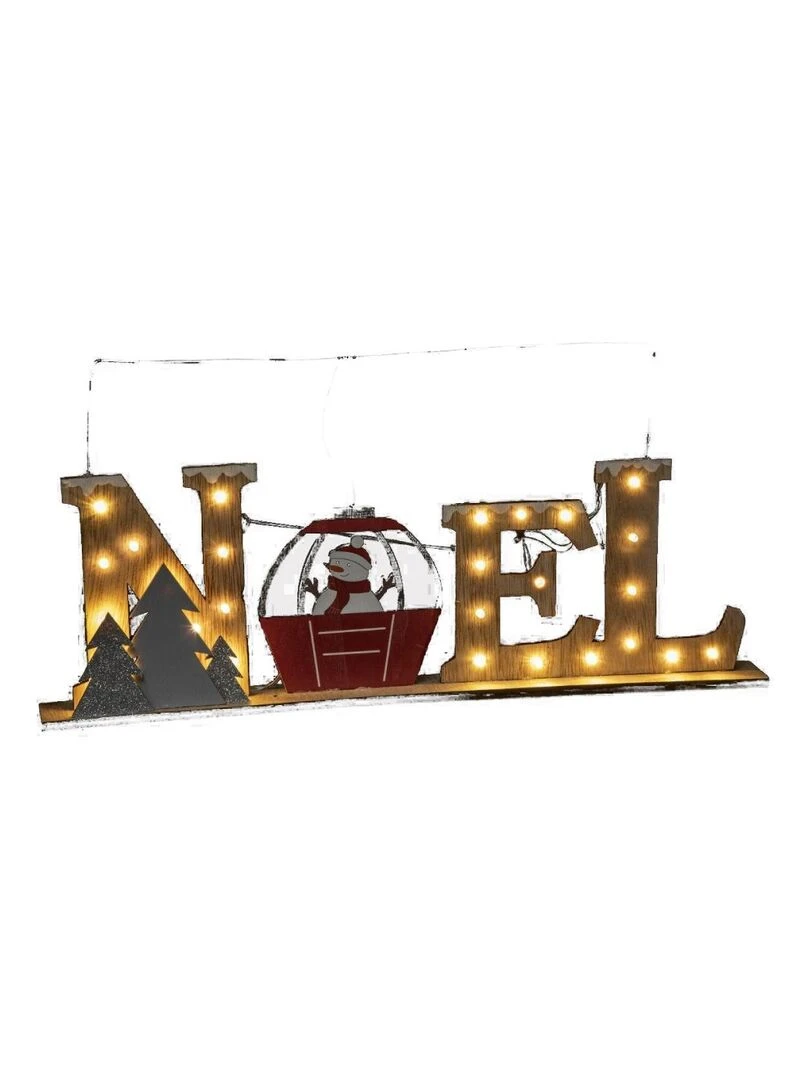 Décoration lumineuse LED N O E L Marron
