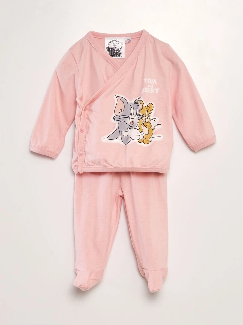 Ensemble de pyjama long 'Tom & Jerry' 2 pièces Rose
