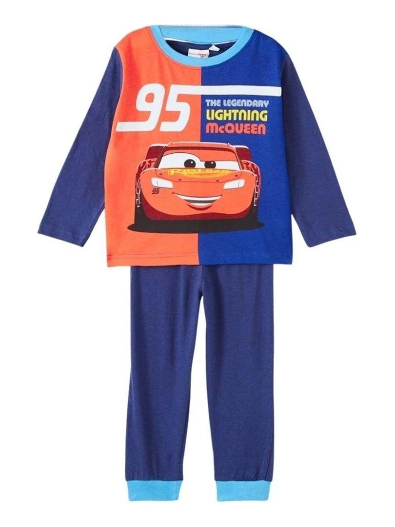 Disney Pyjama garçon imprimé Cars en coton Bleu marine