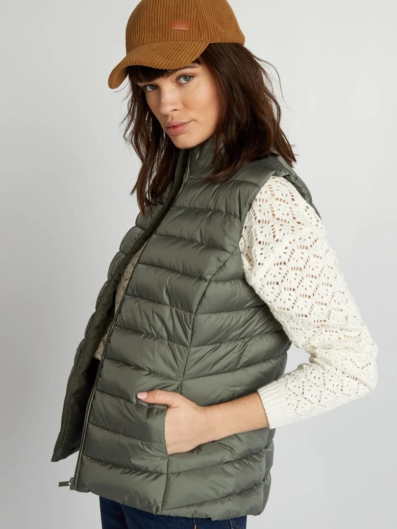 Doudoune sans manches   Kaki