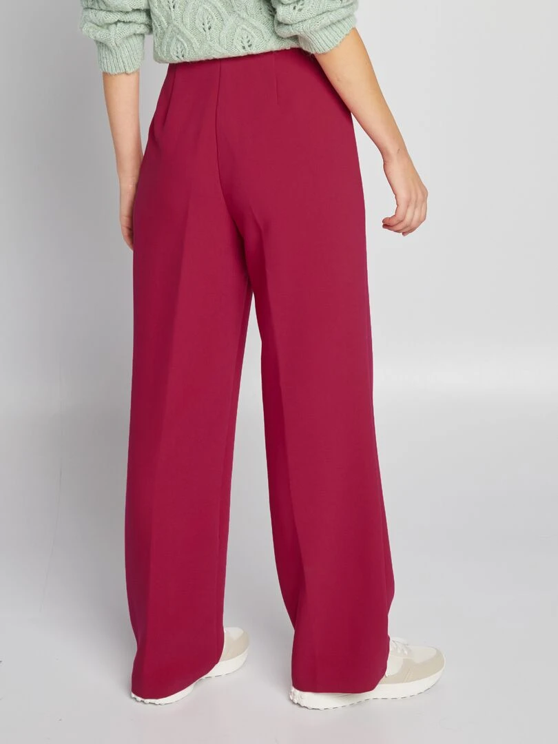 Pantalon droit avec 2 poches plaquées   Rouge