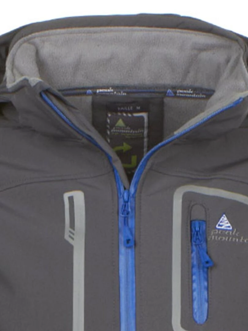 Blouson softshell homme COFTIBI   PEAK MOUNTAIN   Gris