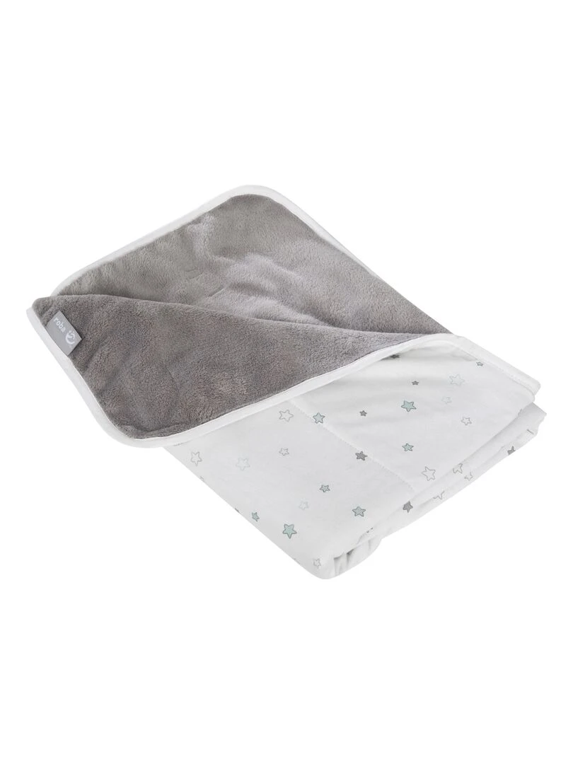 ROBA Couverture de Bébé "Sternenzauber Grau" 80 x 80 cm Gris Clair / Blanc Gris