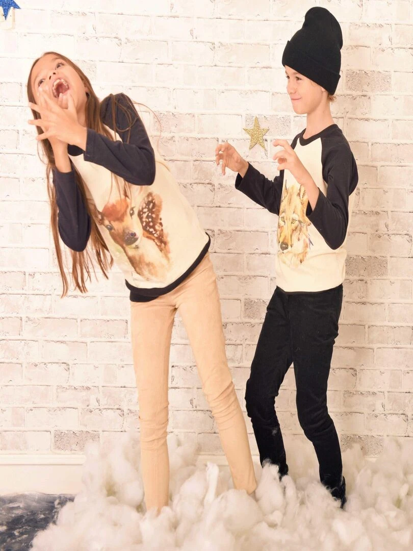 Pantalon Tregging Fille Suédine Beige MORGAN 'LA FAUTE A VOLTAIRE' Beige