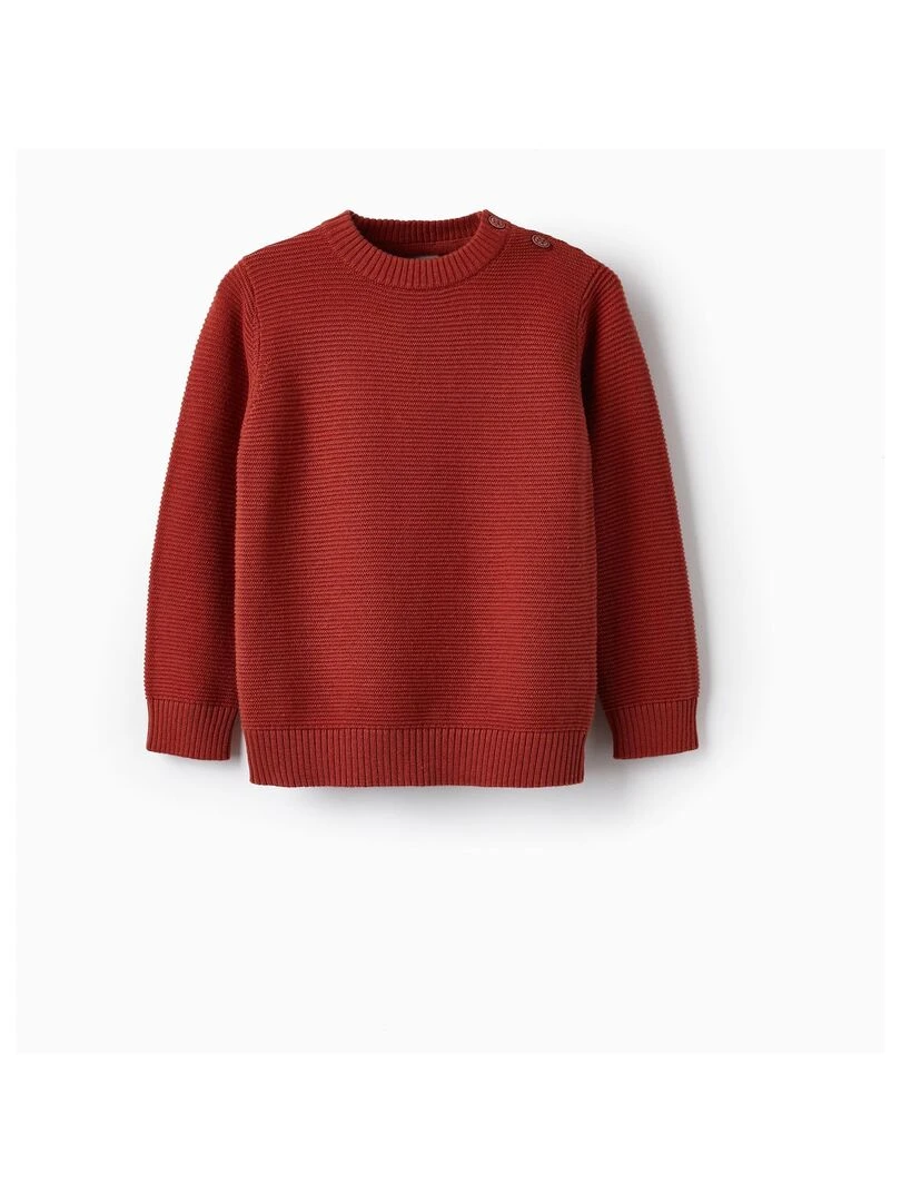 Pull en Maille pour Bébé Garçon ATLANTIC COMPANY Rouge