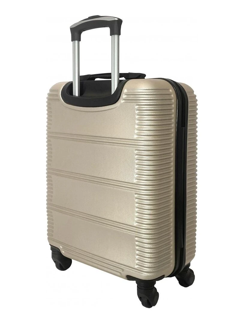 Lot 3 Valises Rigides dont 1 Valise Cabine ABS   Beige