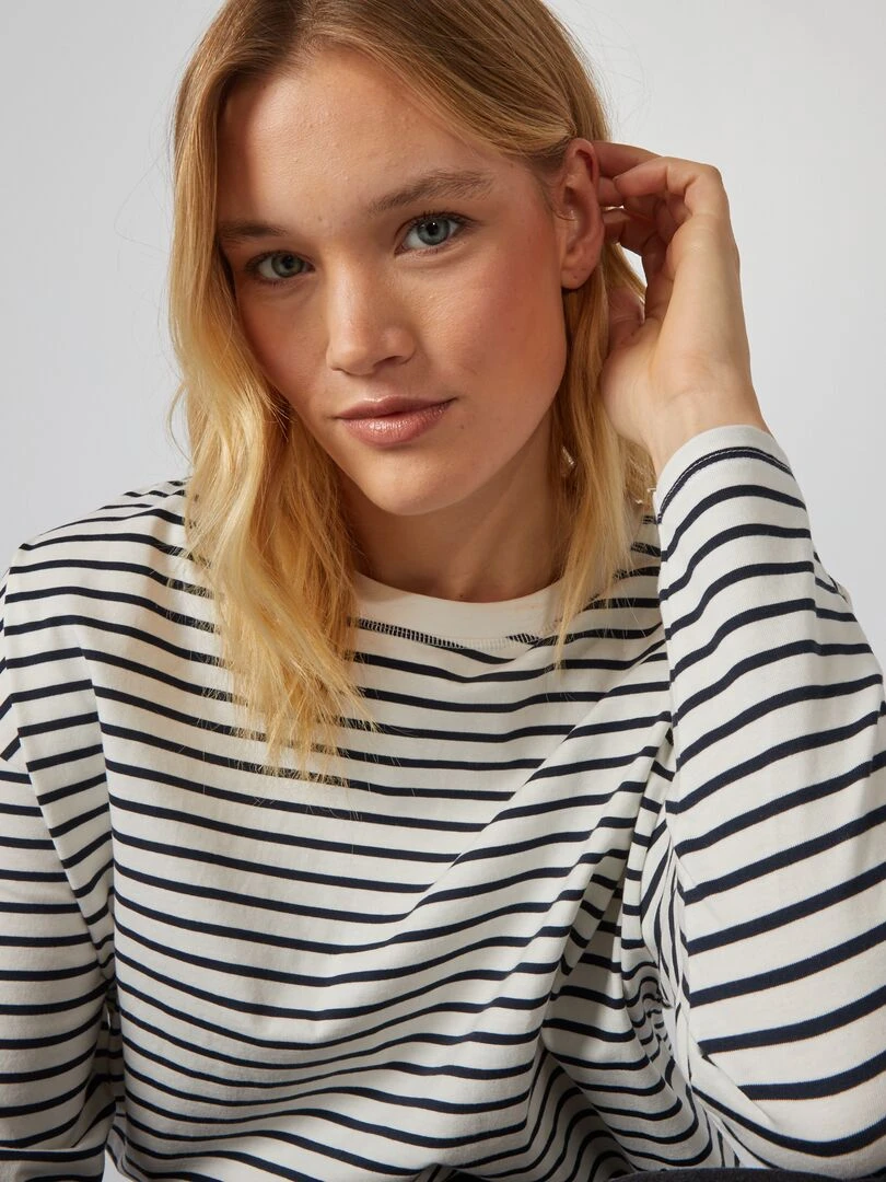 T shirt marinière Noir
