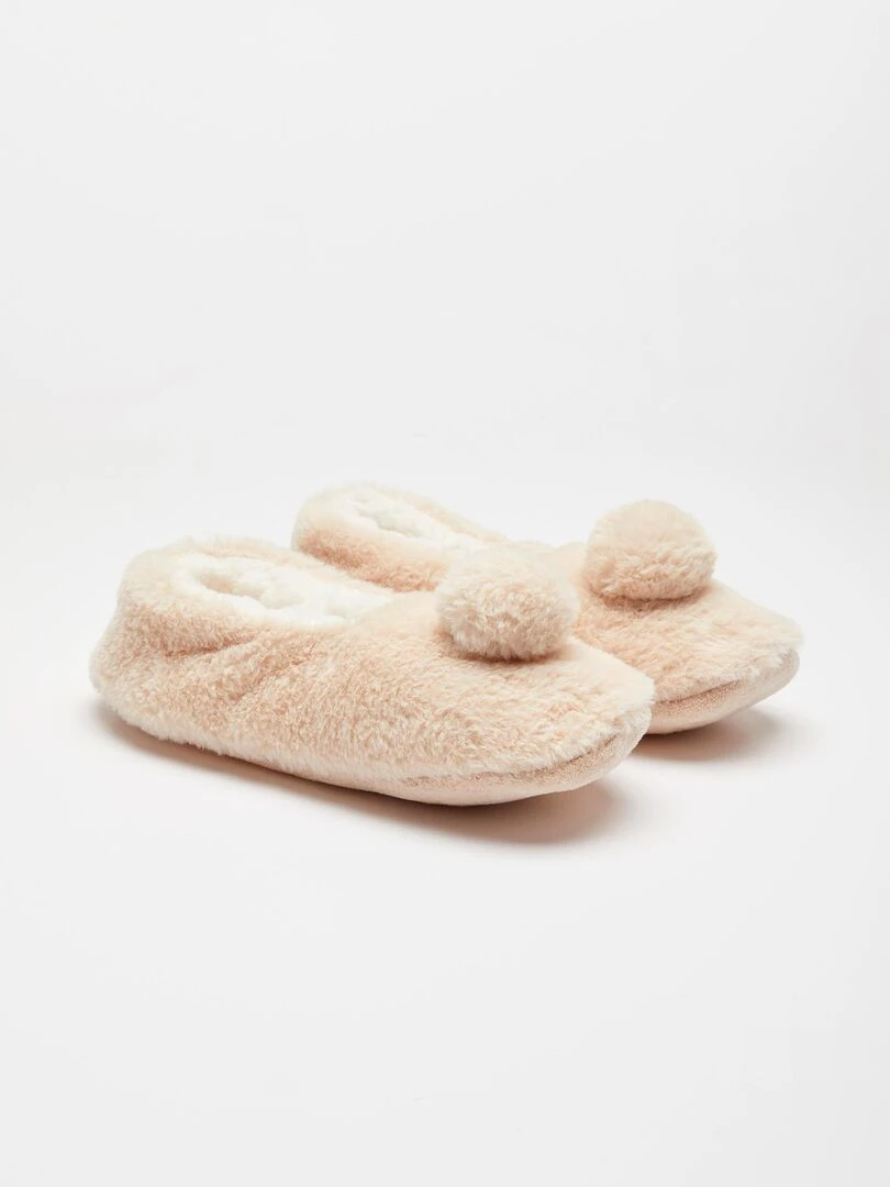 Chaussons maille moelleuse et chaude Thermolactyl   Damart   Blanc Ecru Blanc