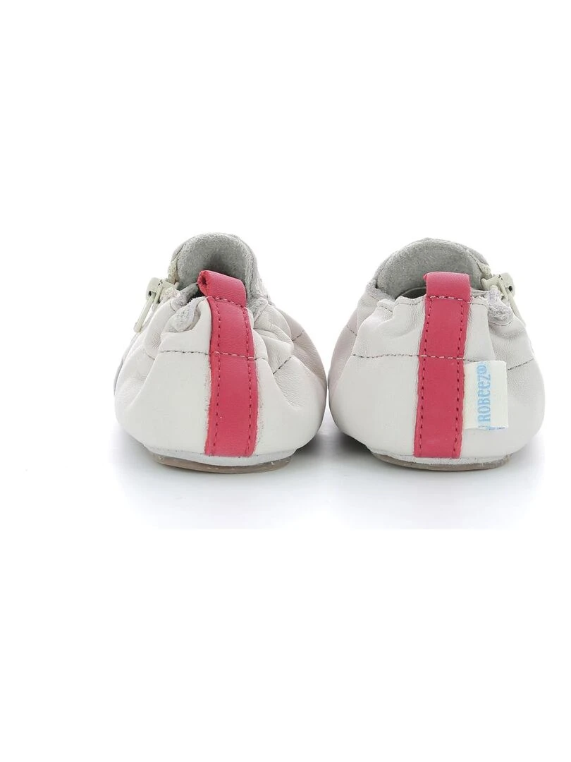 Chaussons Cuir Dino Trip   Beige