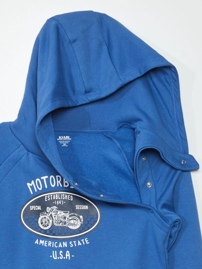 Sweat à capuche en molleton   So Easy   Bleu