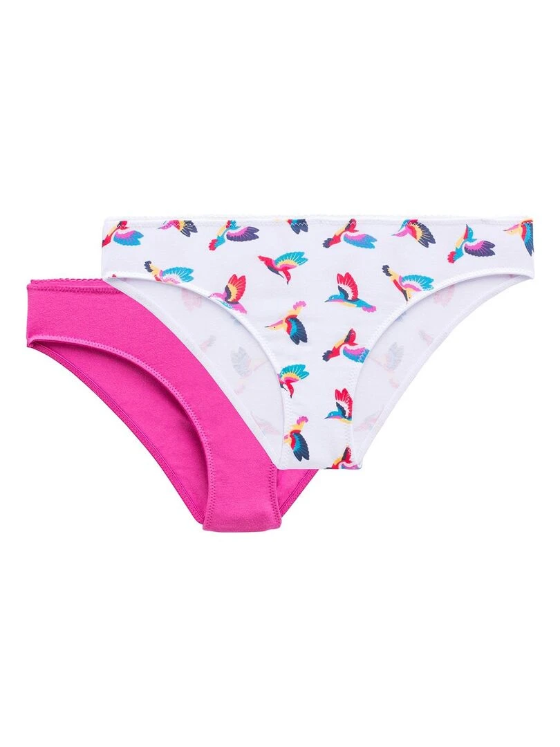 Lot de 2 slips en coton CLEM Morgan Junior Blanc