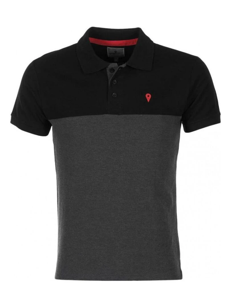 Polo manches courtes homme CALOSTE DEGRE CELSIUS Noir Gris