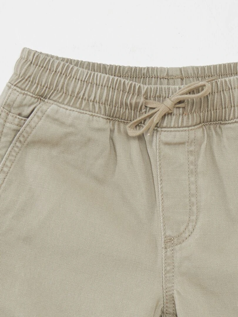 Short élastiqué façon denim   Gris clair