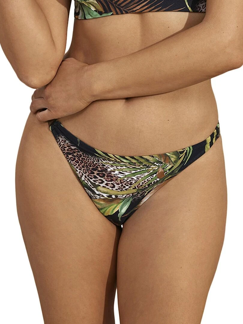 Bas maillot brésilien de bain taille basse Paradise Noir