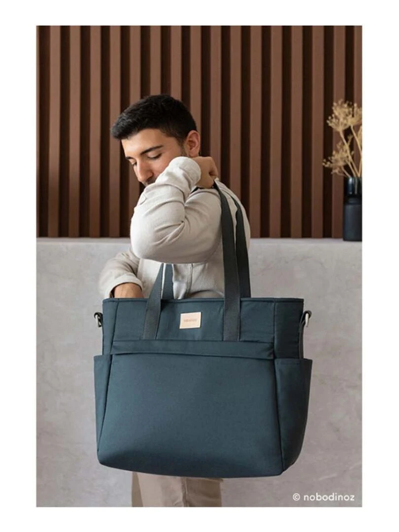 BABY ON THE GO WATERPROOF CHANGING BAG Carbon Blue Bleu