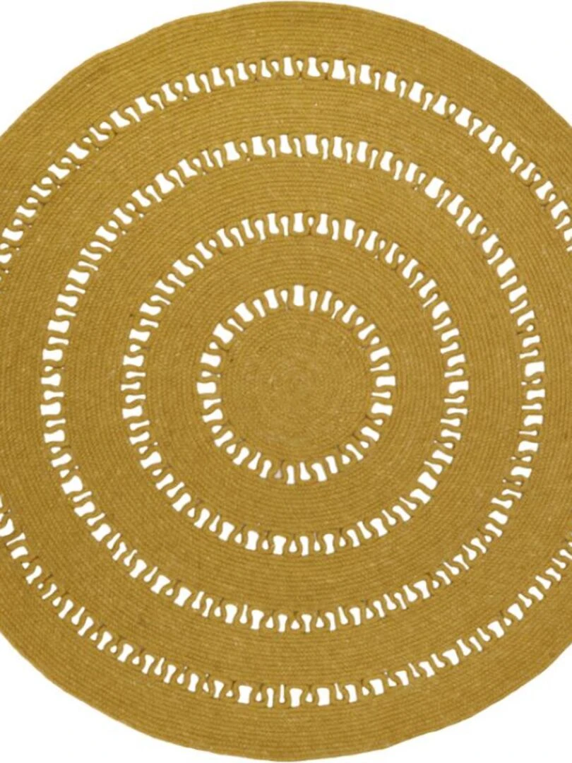 Tapis Rond Bibek Mangue (110 Cm) Jaune