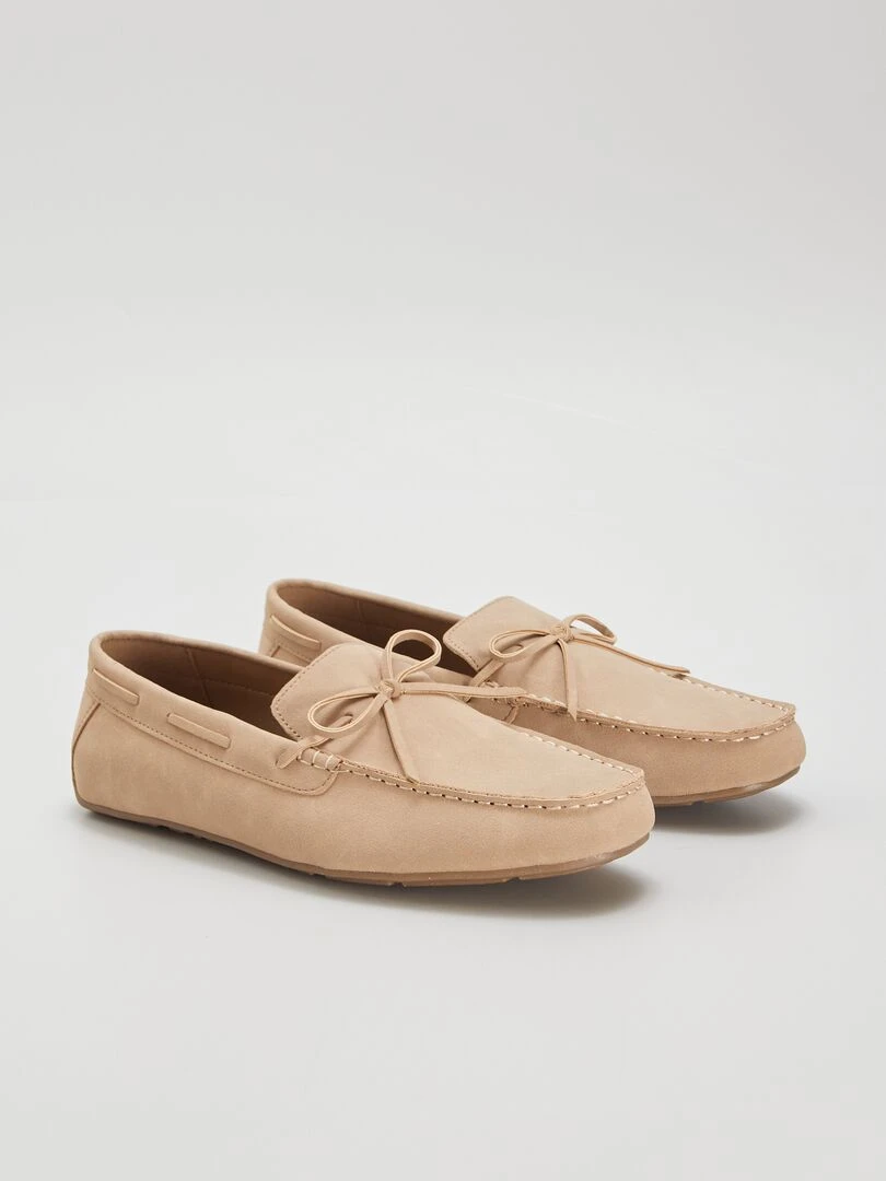 Mocassins en simili beige