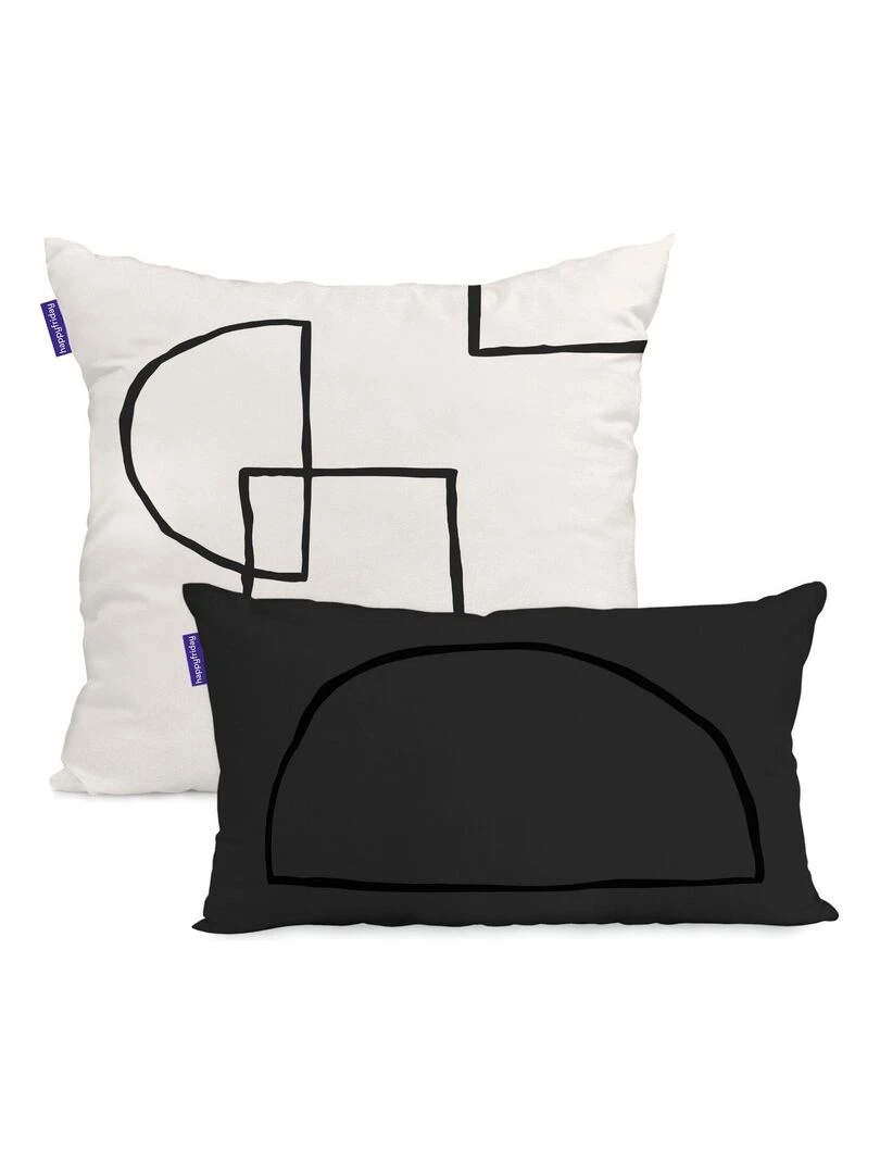 Housse de coussin Serenity "Happyfriday" Blanc