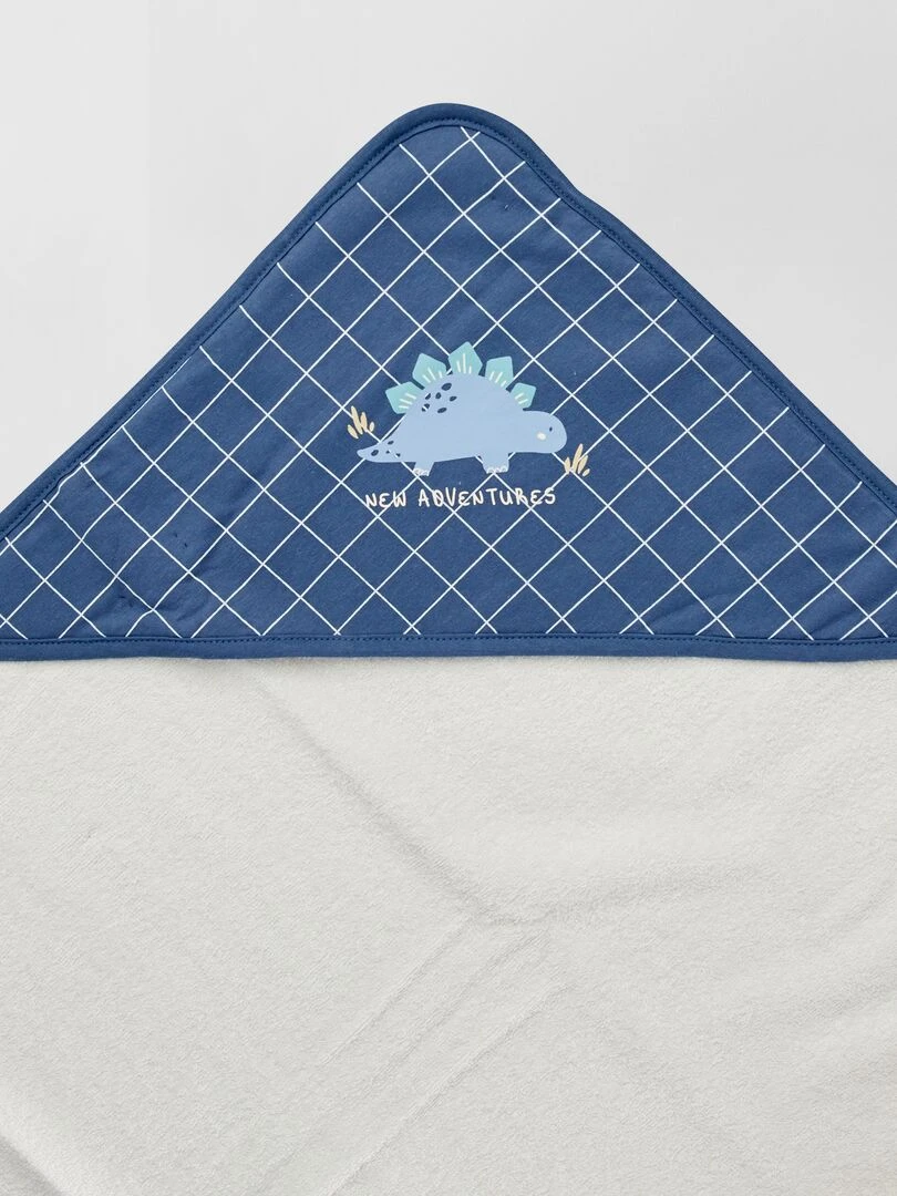 Ensemble cape de bain + gant de toilette   Bleu