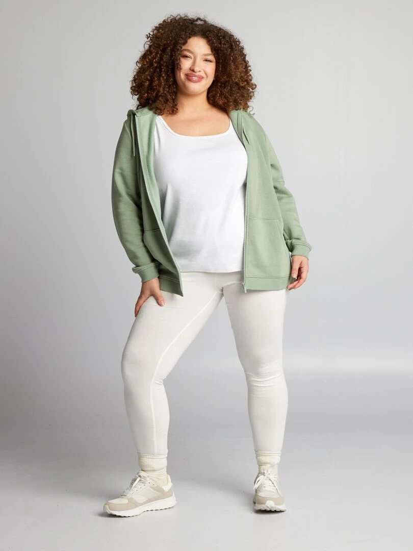 Legging long en coton blanc