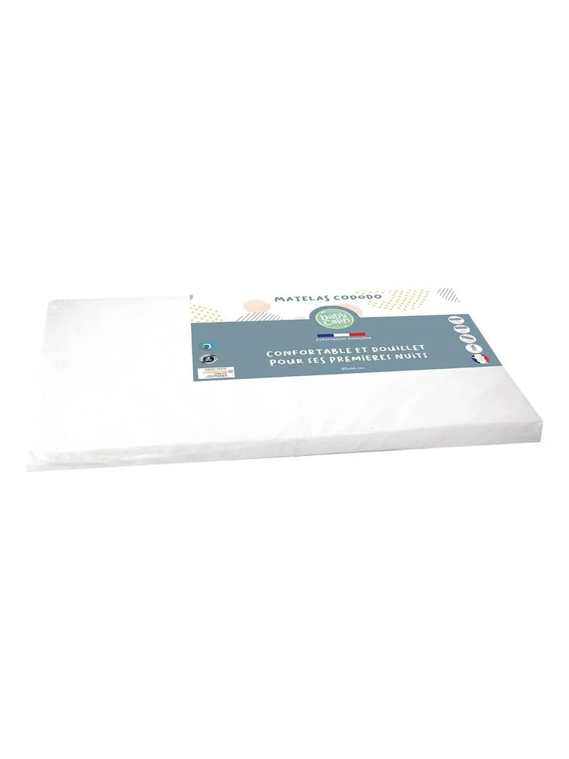 Matelas bébé Cododo 85x46 cm Blanc