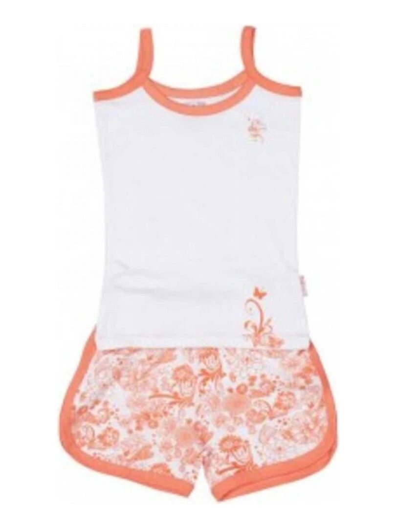 Ensemble Short et Débardeur fille FLIGHT MISS GIRLY Orange