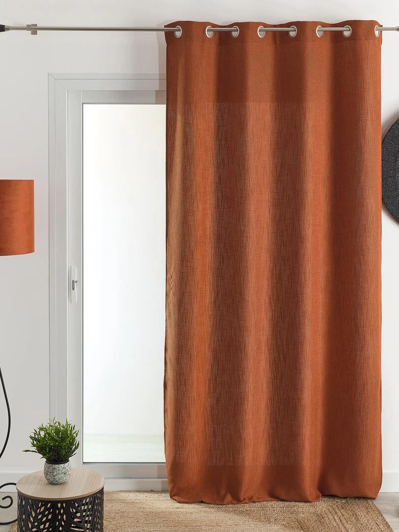 Rideau tamisant Effet tissé Orange