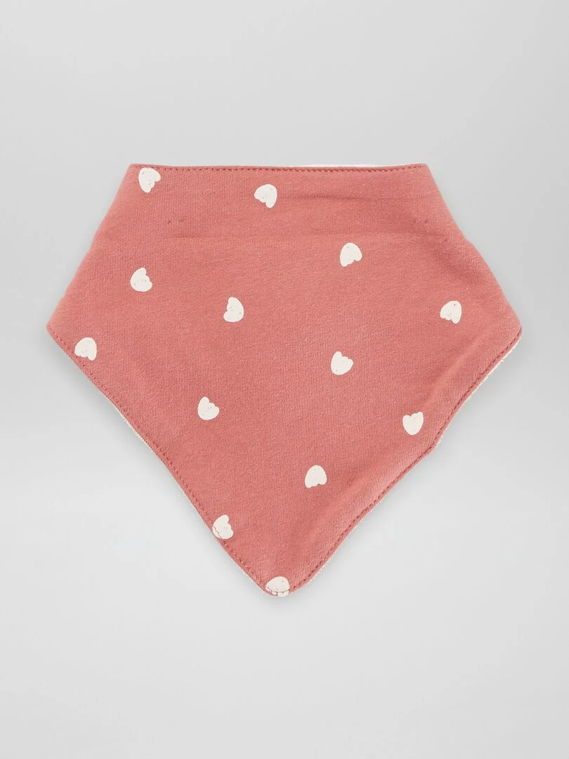 Lot de 3 bavoirs triangle Rose