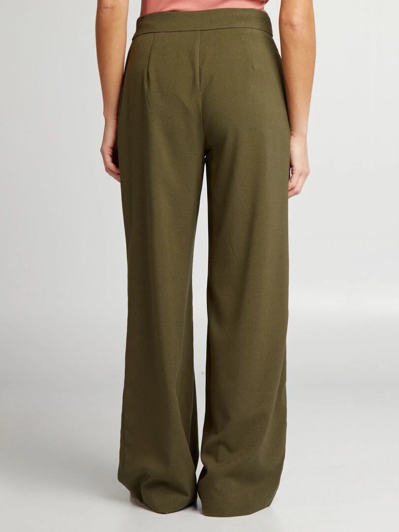 Pantalon large avec ceinture   Kaki