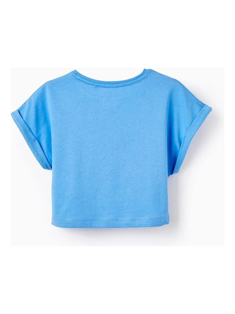 T shirt Courte en Coton pour Fille 'Concha' manches courtes EXPLORING AUSTRALIA Bleu foncé