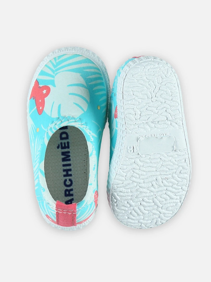 Chaussures De Bain Imprimées   Bleu turquoise