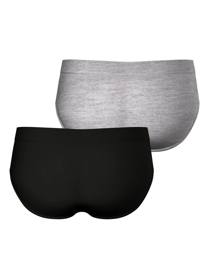 Lot de 2 slips homme Fusion   Noir Gris