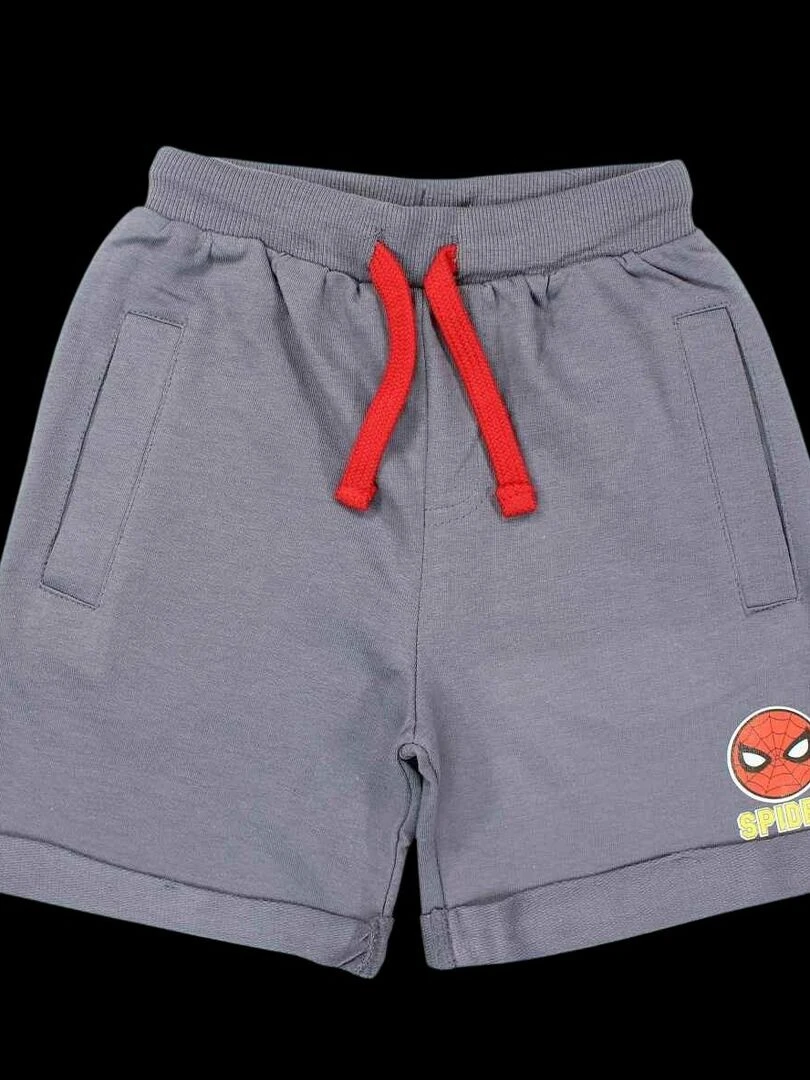 Disney   Ensemble ​​T shirt short garçon Imprimé Spiderman   Gris
