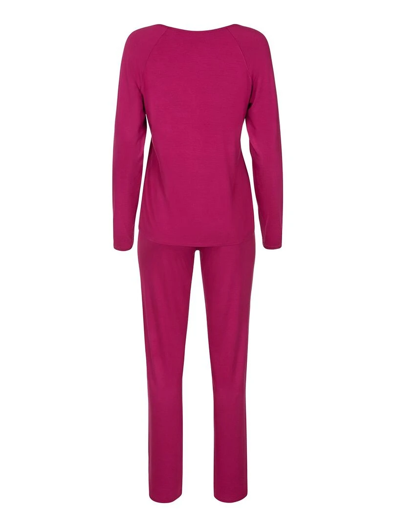 Pyjama pantalon top manches longues Karin   Violet