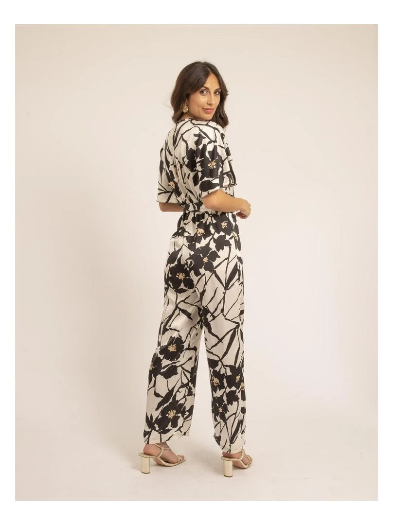Combi pantalon motifs ELGA Ecru