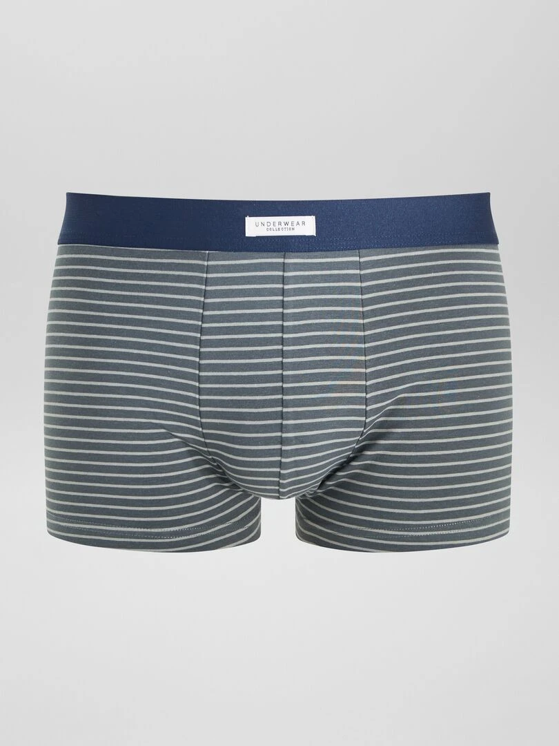 Lot 3 boxers stretch Gris/vert/blanc