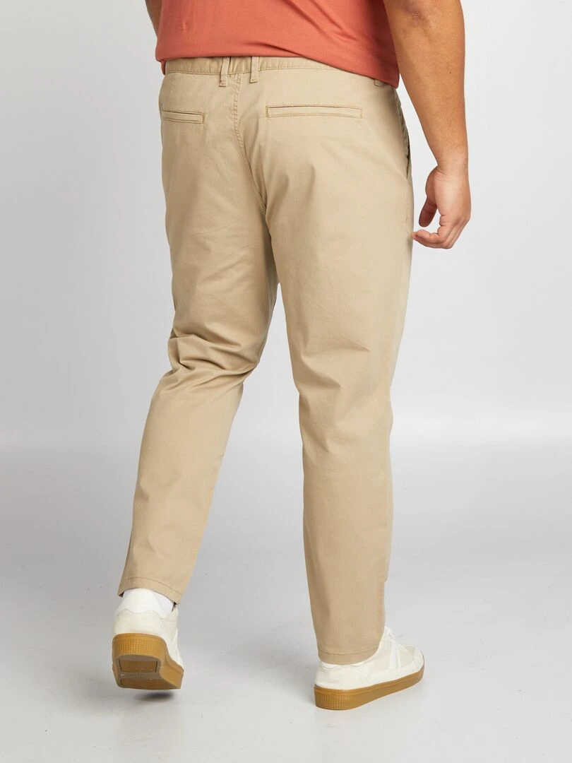 Chino slim en coton stretch   L30   Beige