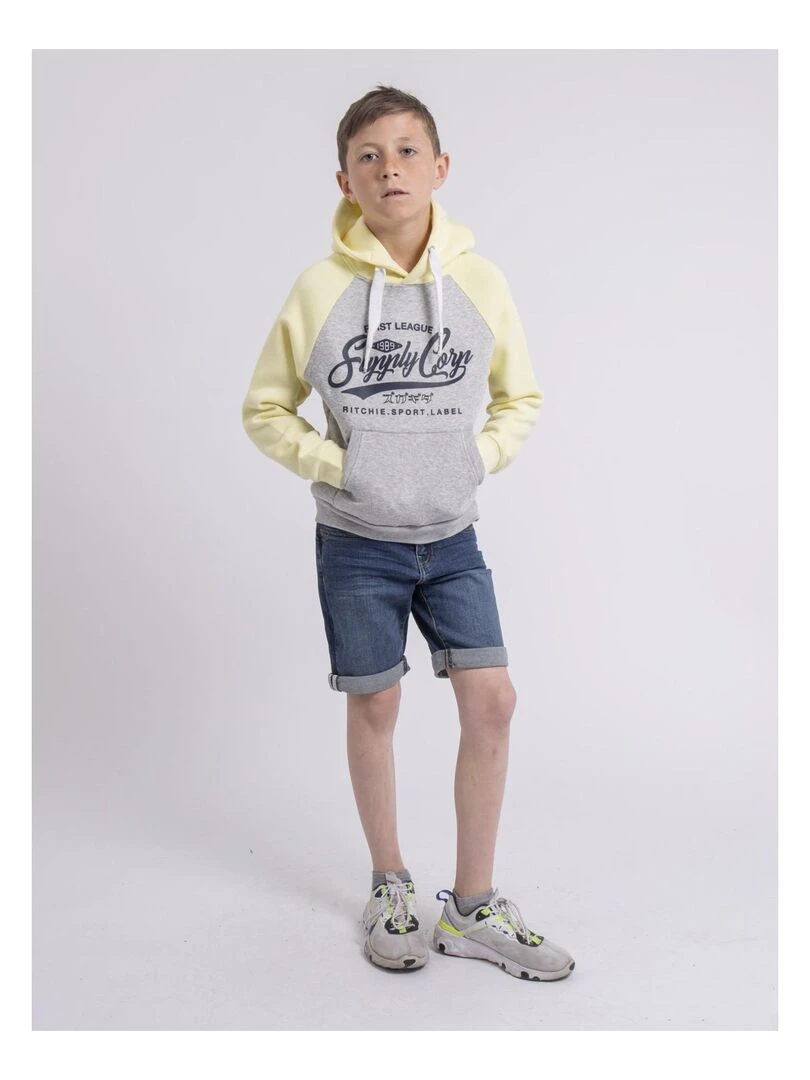 Sweat capuche WANDY J   Jaune